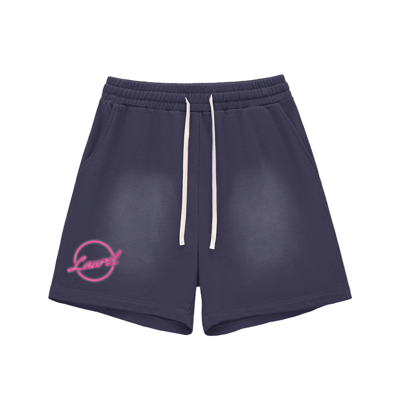 Sun Fade Raw Edge Cotton Shorts